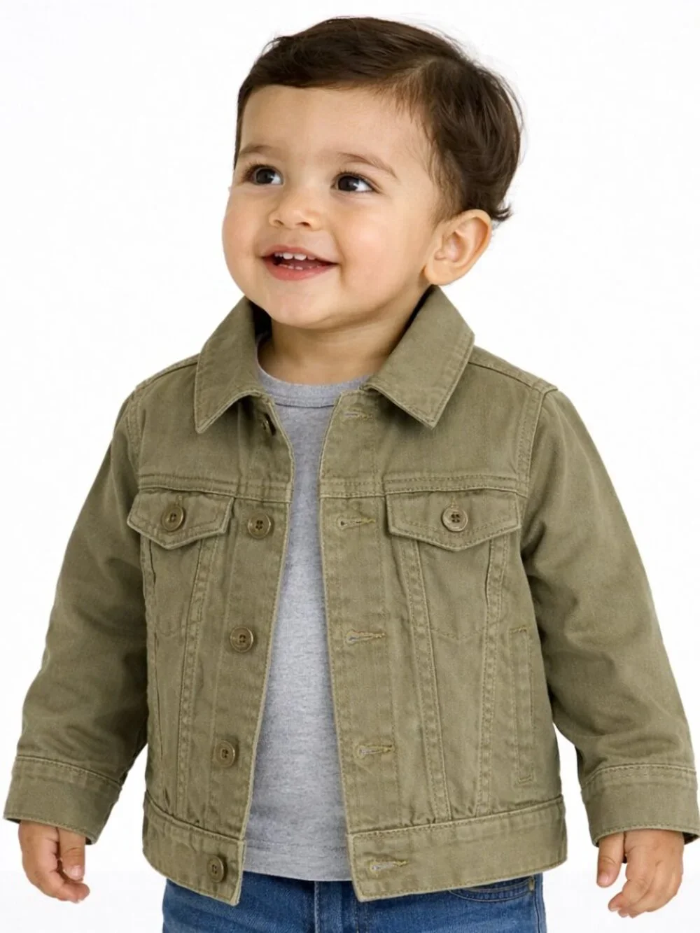 NWT CARTERS BABY BOY COAT Long-Sleeve Denim Jacket OSH KOSH B'GOSH Toddler Boys - Picture 2 of 4